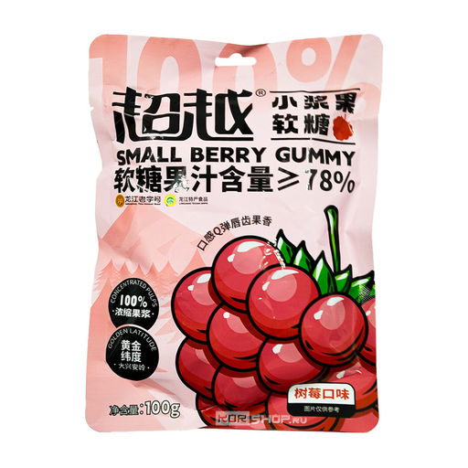 Мармелад с начинкой из малинового джема Beyond, Китай, 100 г Акция