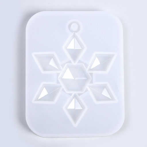 Форма силиконовая универсальная, подвеска «Снежинка-кристалл»