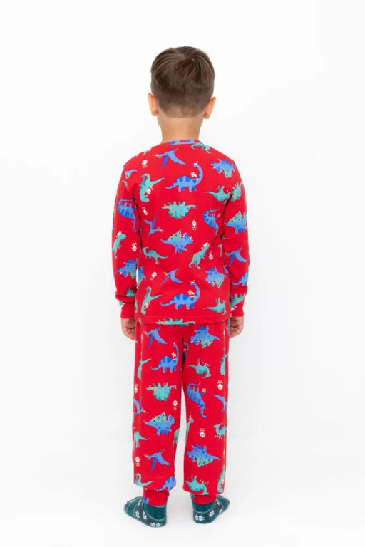 К 1552/насыщенно-красный,динозавры пижама дет - Crockid фото 7