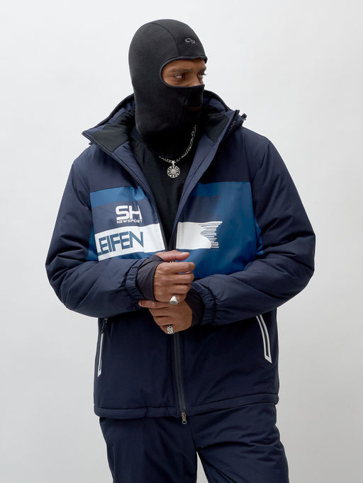 Горнолыжный костюм мужской зимний темно-синего цвета 370TS - Leifensh фото 14