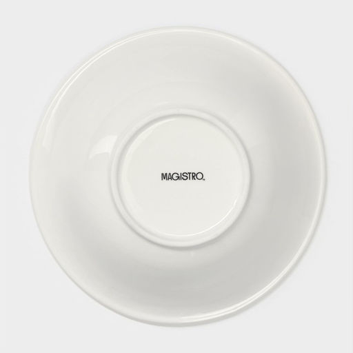 Тарелка глубокая Magistro Rodos, 650 мл, 18×6 см, фарфор, белая