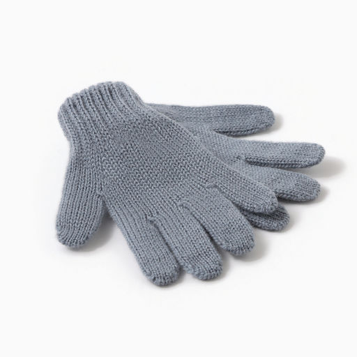 Цена за 2 шт. Перчатки для девочки, серые, размер 16