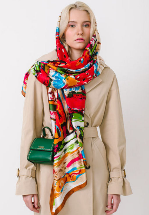 Большой, мягкий, тонкий и очень нежный двусторонний палантин - Tantino фото 13