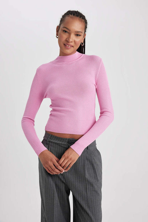 Свитер узкого кроя с полуводолазкой - Defacto фото 3