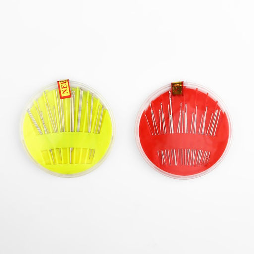 Цена за 25 шт. Иглы швейные в пластиковой коробочке, 24 шт., МИКС