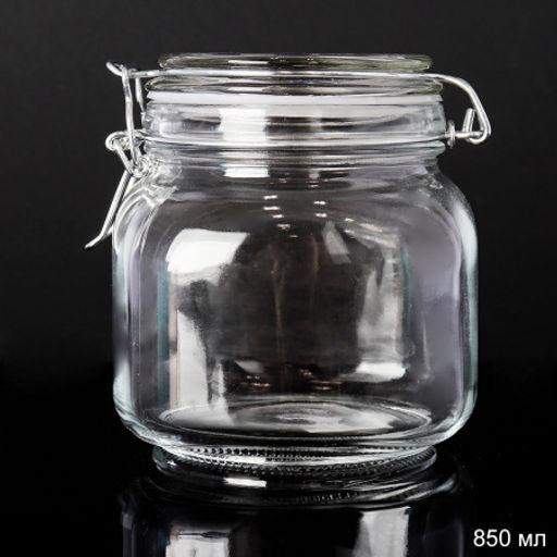 Банка для сыпучих с бугельным замком 850 мл / O802 /уп 36/ - Галеонтрейд фото 2