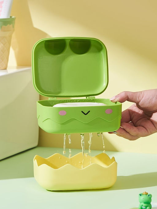 Мыльница Cute frog, green (13*10,5*10 см)