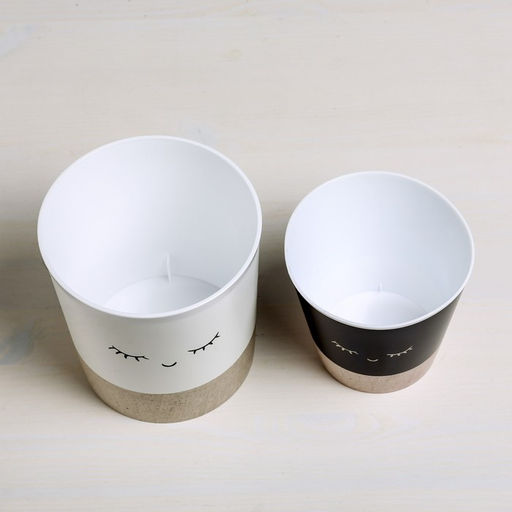 Набор кашпо для цветов 2 в 1 «Мордочки», 0,8 и 1,6 л, 11 х 12 и 14 х 14 см