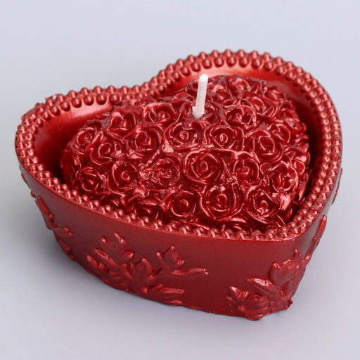 Свеча декоративная «Сердце», 9×4.5 см, рубин