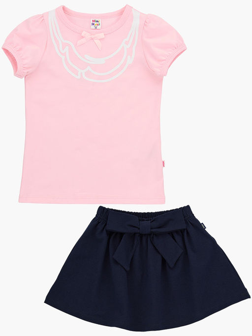 Комплект для девочки с юбкой UD 0670/7600 роз/синий - Mini maxi фото 4