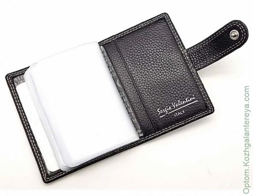 Женская кожаная визитница Sergio Valentini СВ 3184-010/9  фото 6