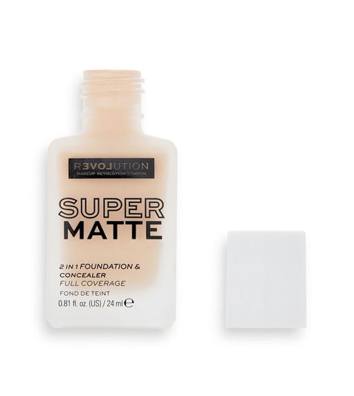 Relove by Revolution Тональная основа и консилер 2 в 1 Supermatte 2 in 1 Foundation & Concealer, F2 24 мл  фото 2