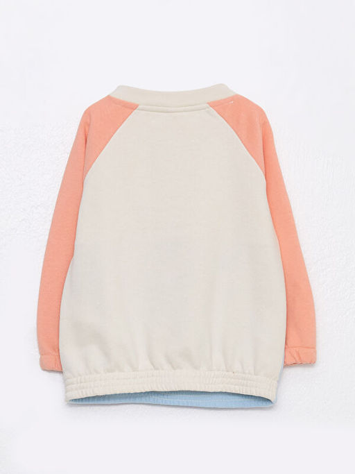 Dik Yaka Uzun Kollu Nak?? Detayl? K?z Bebek Sweatshirt - Waikiki фото 2