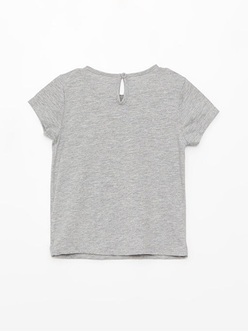 Bisiklet Yaka K?sa Kollu Bask?l? K?z Bebek Ti??rt - Waikiki фото 3