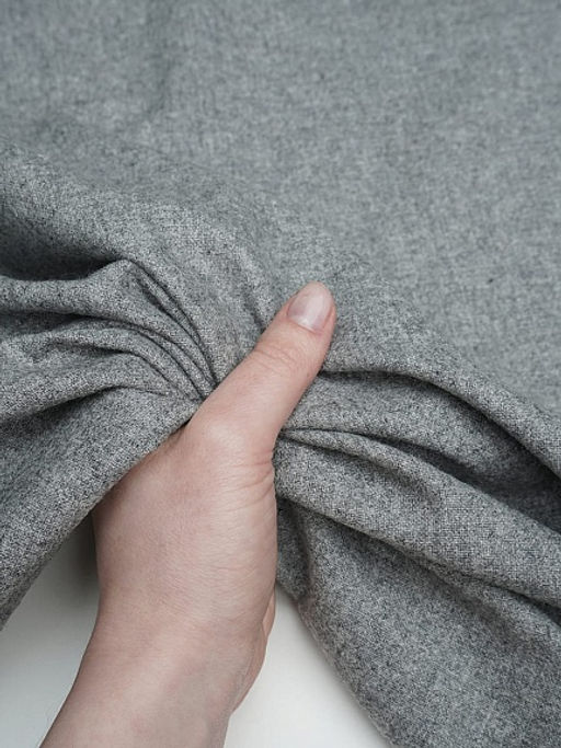 Шерсть костюмная Твид цв.Серый меланж, ш.1.5м, шерсть-50%, п/э-50%, 225гр/м.кв - Купава фото 4