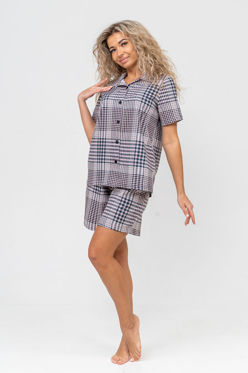 Костюм женский Натали из хлопка в клетку  фото 27