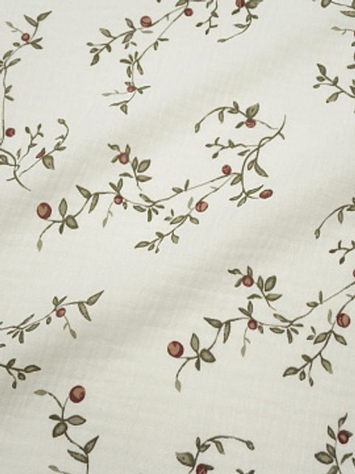 Муслин двухслойный с эф.жатости Ягодные веточки цв.сливочный, ш.1.4м, хл-100%, 110гр/м.кв