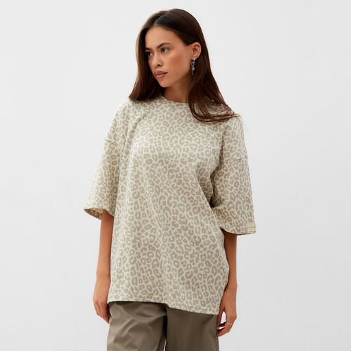 Футболка женская MIST: Leo, размер 50, бежевая