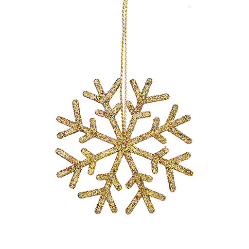 Набор новогодних украшений "Разноцветные снежинки" (3шт х 6см)