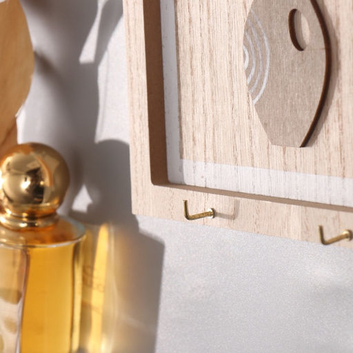 Настенные крючки декоративные «Веточка в вазе», дерево, 2.5×16×23.5 см