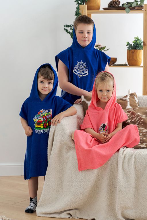 Халат детский Пончо синий якорь - Амадэль фото 2