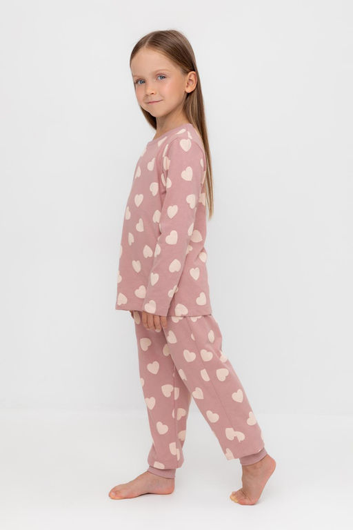 К 1561/серая пудра,сердечки пижама дет - Crockid фото 4
