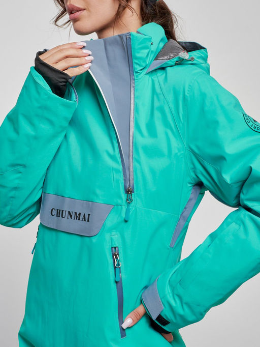 Горнолыжный комбинезон женский зимний зеленого цвета 2323Z - Mtforce фото 13