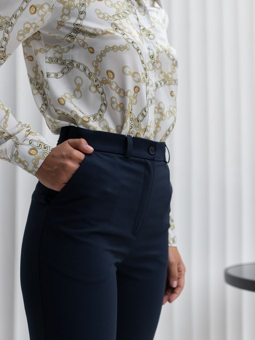 брюки вискозные прямого силуэта, зауженные к низу - Трика фото 6