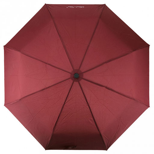 Зонт механический Моно с серебром ткань эпонж (полиэстер), 8 лучей, д/купола 92см, 3 сложения, 23,5см в сложенном виде, ручка с антискользящим покрытием, бордовый с серебряной нитью, 286гр (Китай) - Домашняя мода фото 4