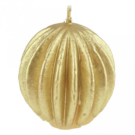 Свеча Шарик-фонарик д6,5см, h7см, золотой, время горения 6 часов (Россия)