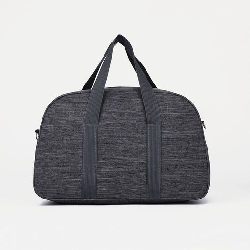 Сумка дорожная на молнии, наружный карман, длинный ремень, цвет серый - Simaland фото 3