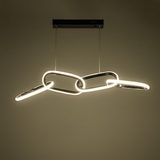 Светильник с ПДУ «Меган» 4хLED 45 Вт 3000-6000К черный хром 89×18×23-123 см