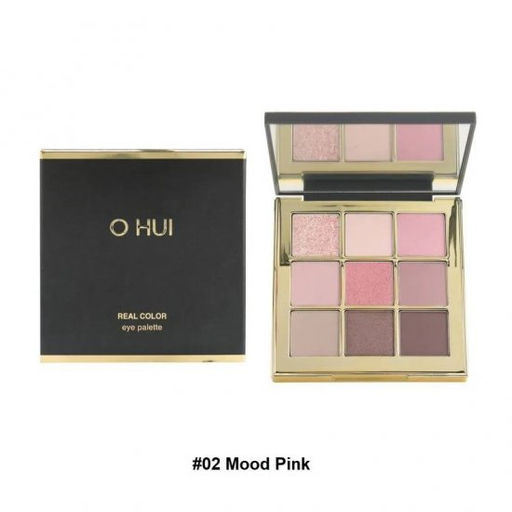 Палетка теней для век O HUI Real Color Eyeshadow Palette 02 mood pink, (0.6g*9) 5.4g
