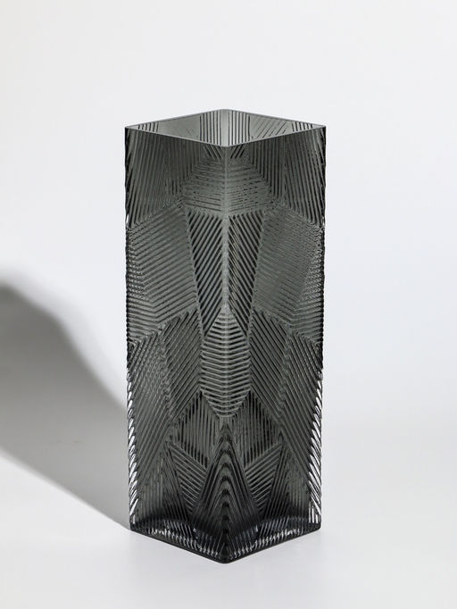 Ваза «Джойс», 30×10 см, стекло, серая