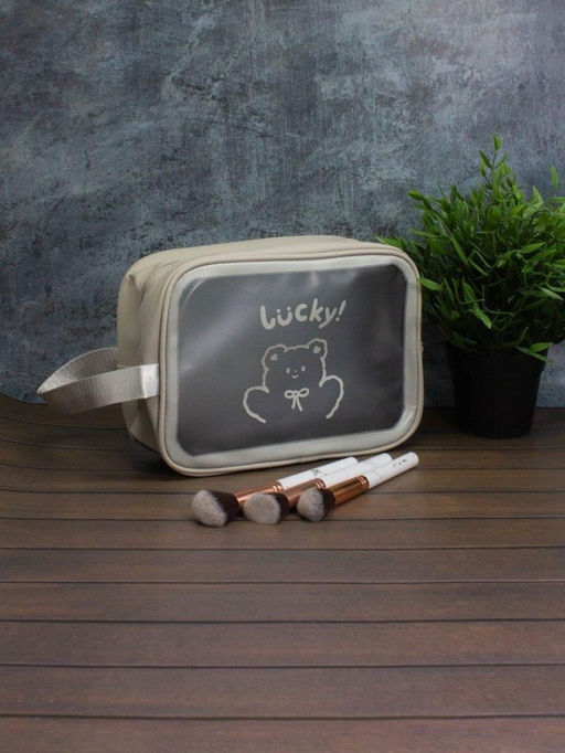 Косметичка "Lucky bear", gray (18х25х11 см)