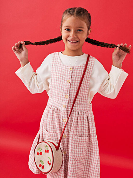 Bisiklet Yaka Desenli K?z ?ocuk Elbise - Waikiki фото 2