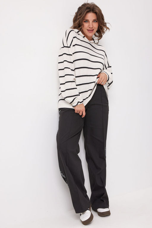 Худи BegiModa 4137 Чёрно-белый