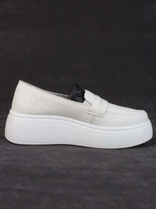 03-SD13-1D WHITE Полуботинки женские (натуральная кожа)