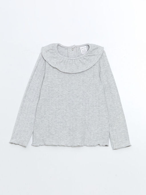 Bisiklet Yaka Uzun Kollu Bask?l? K?z Bebek Bluz ve Tayt 2li - Waikiki фото 2