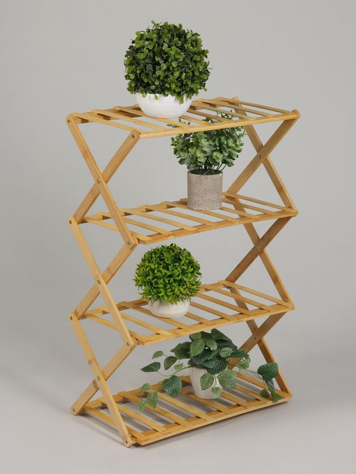 Стеллаж универсальный, 4 полки, 50×25×68 см, напольный, открытый, Greengo