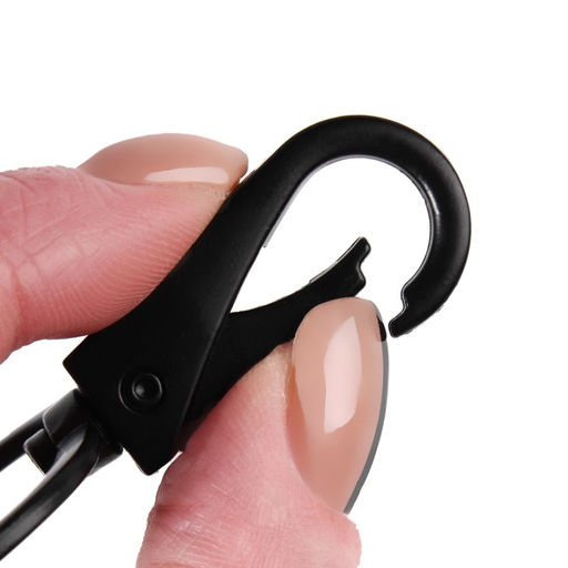 Цена за 2 шт. Карабин металлический, 52 45 мм / 38 3,5 мм, 3 шт, цвет матовый чёрный - Арт узор фото 3