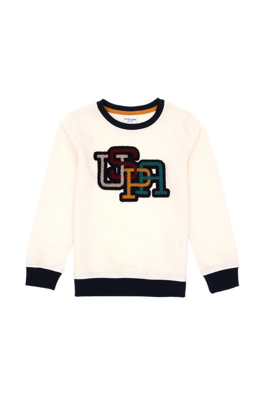 Кремовый свитшот для мальчика Неожиданная скидка в корзине - U.s. polo assn фото 2