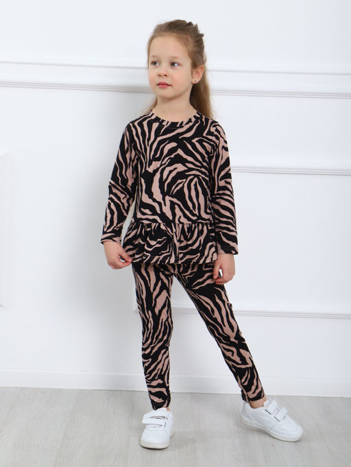 КМ151 Костюм Модница (бежевый; черный) - Милаша фото 4