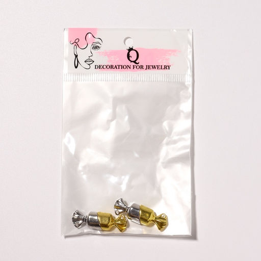 Замок магнитный «Конфета» (набор 2 шт.), цвет серебристо-золотой