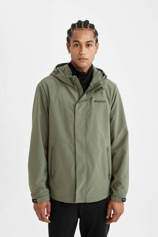 Водоотталкивающее пальто стандартной посадки DeFactoFit с капюшоном  фото 4