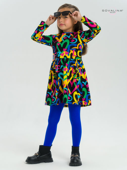 Платье Эля яркие сердца на черном - Sovalina фото 26