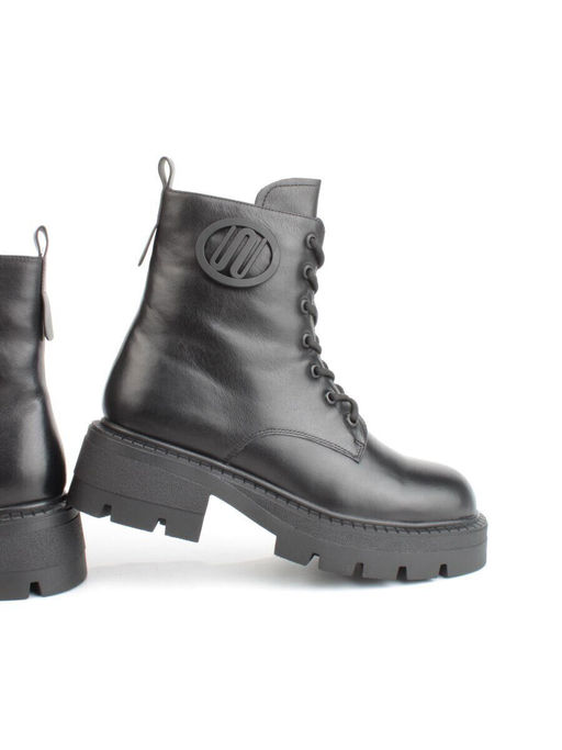 04-M3-1476 BLACK Ботинки зимние женские (натуральная кожа, натуральный мех)