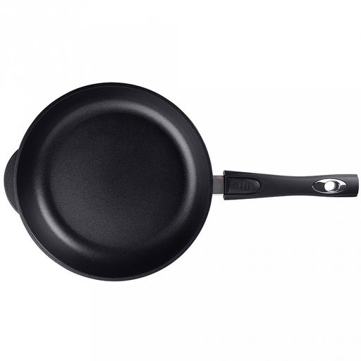 Сковорода с тефлоновым покрытием д28см "Классик", h5,5см, s0,4см, съемная ручка из термостойкого пластика, стеклянная крышка с пароотводом, подарочная упаковка (Россия)