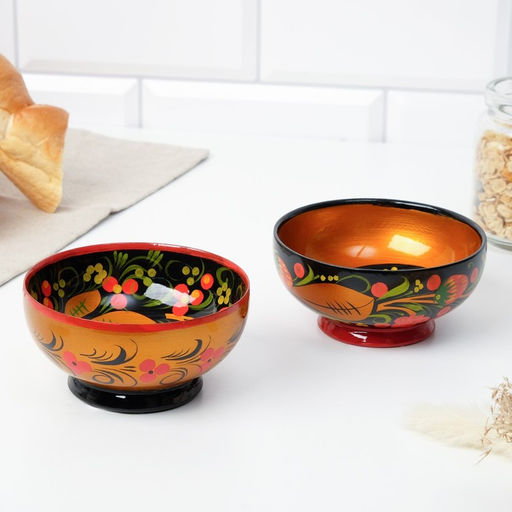 Салатник деревянный хохлома «Малый», 11×6 см