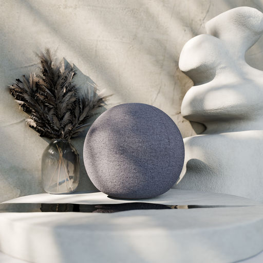 Подушка декоративная Этель Шар d=30. цв.светло-серый  фото 4